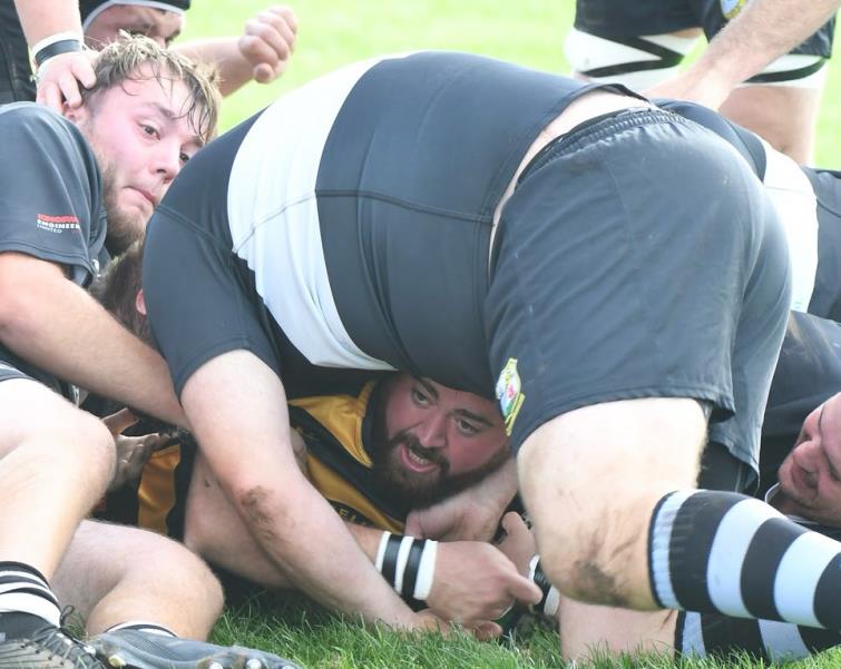 Saints man of the match Ryan McVeigh looks pleased after scoring his try
